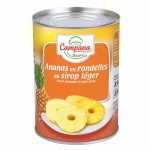 Ananas sirop léger rondelles 1 Kg - conserve grossiste