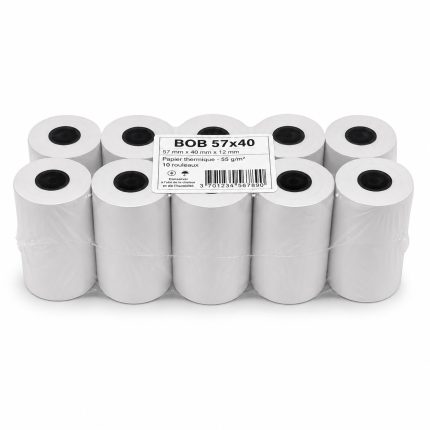 Bobine thermique 80x80x12 mm sans BPA - 30 pièces