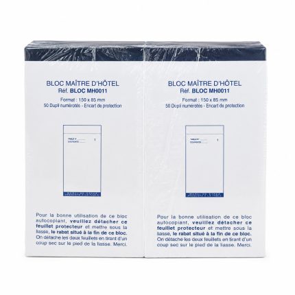 Bloc maître d'hôtel 8x15 dupli (carton 5x10)