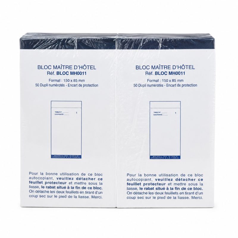 Bloc maître d'hôtel 8x15 dupli (carton 5x10)