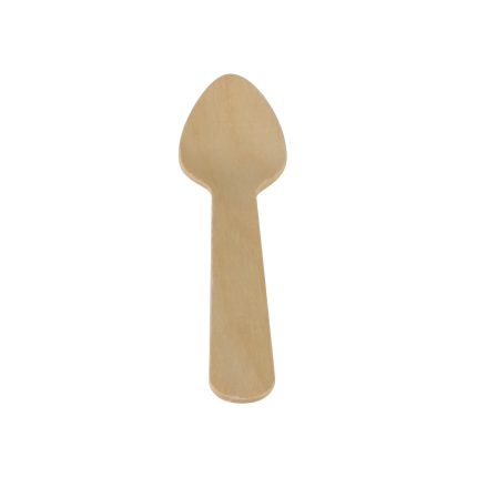 Cuillère à dessert bois 110 mm (carton 10x100)