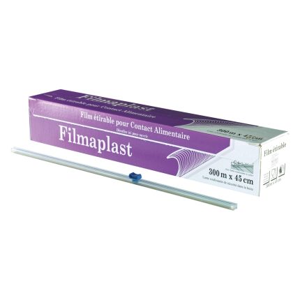 Film alimentaire boîte distributrice 300m x 0.45 avec zip - 6 pièces