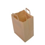 Sac cabas kraft brun 26x17x25 cm poignée plate - 750 pièces